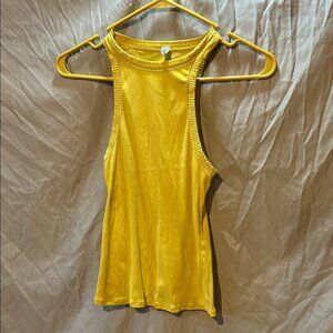 Free People Yellow Tank Top